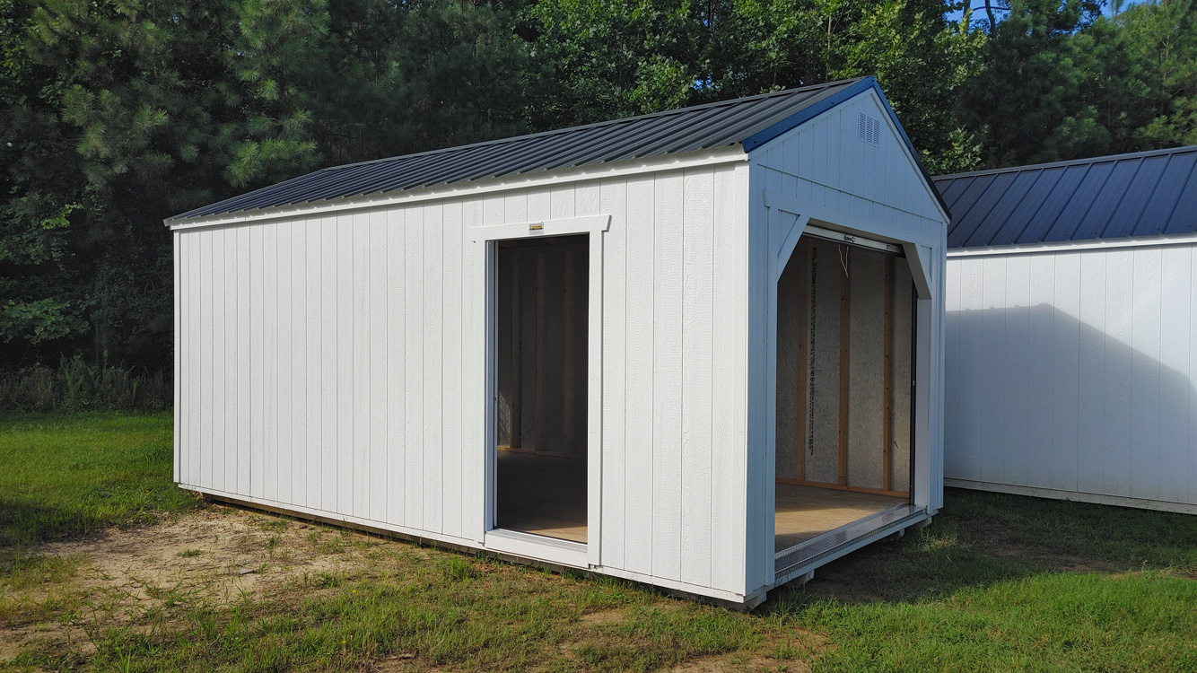 12' x 20' Barn White A-Frame Garage Storage Shed