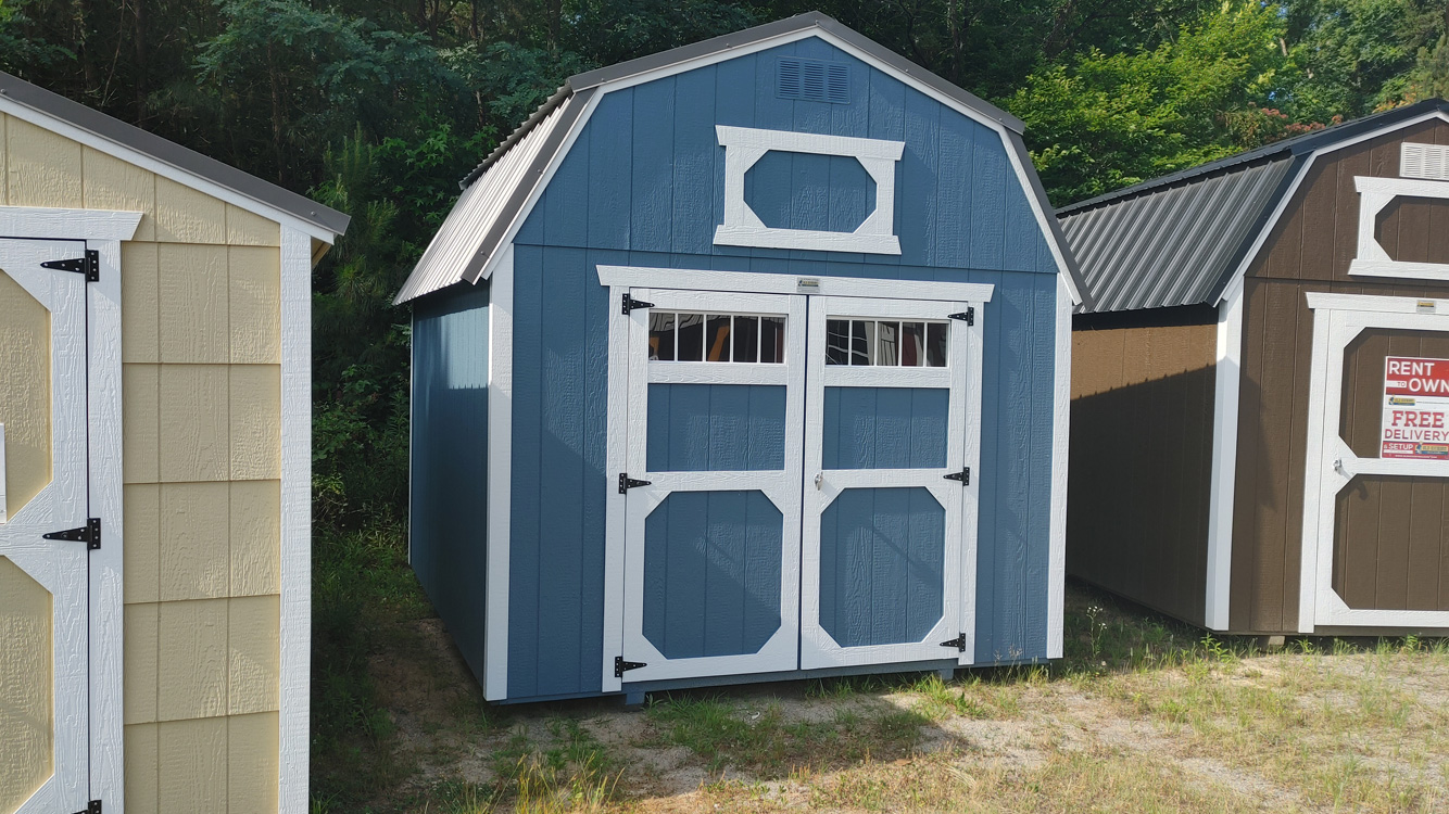 10' x 12' Smoky Blue Lofted Barn Storage Shed