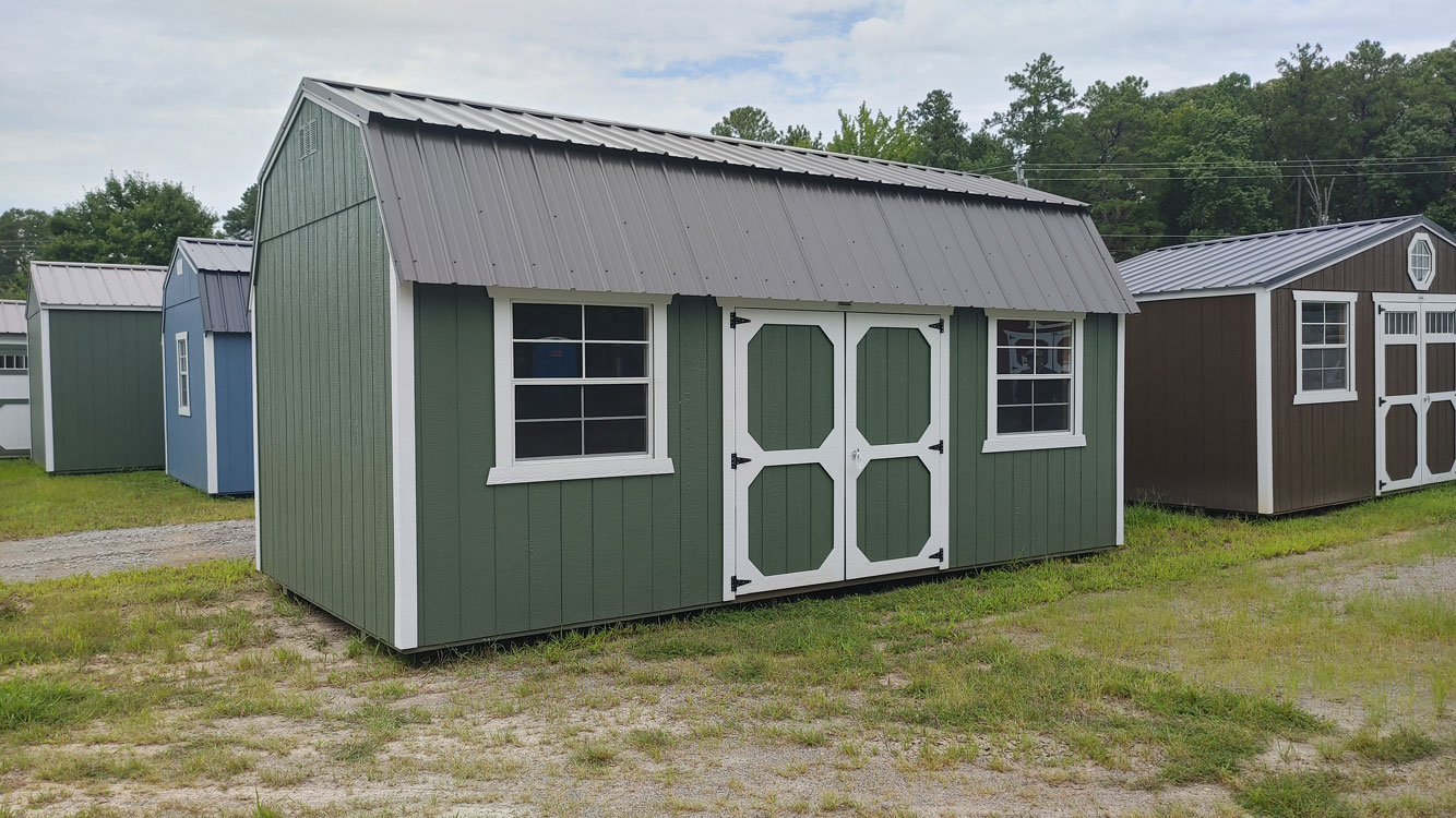 10' x 20' Rosemary Green Side Lofted Barn Storage Shed