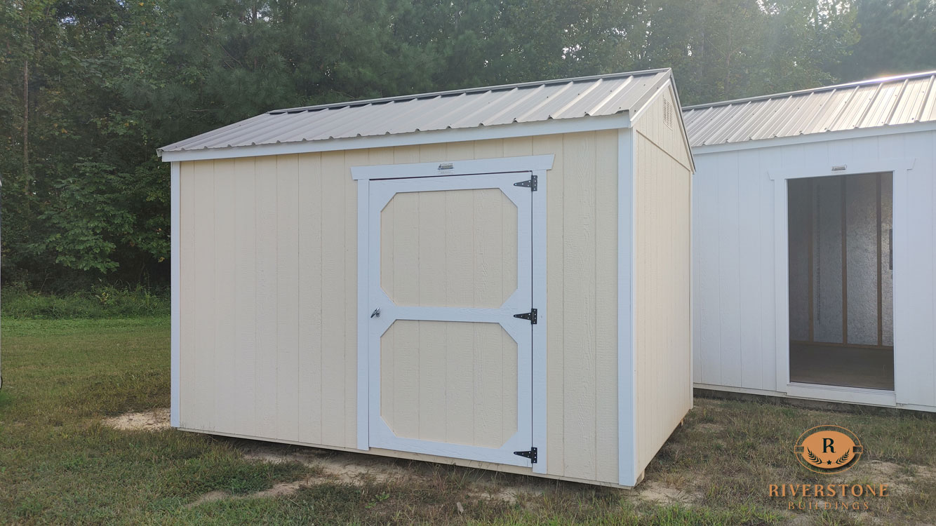 8' x 12' Eaglet Beige A-Frame Side Utility Storage Shed