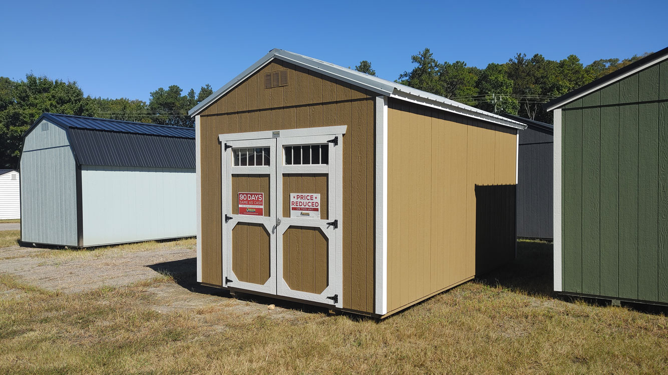 10' x 16' Thatch Brown A-Frame Utility Storage Shed