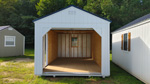 12' x 20' Barn White A-Frame Garage Storage Shed