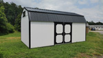 12' x 20' Barn White Side Lofted Barn Storage Shed
