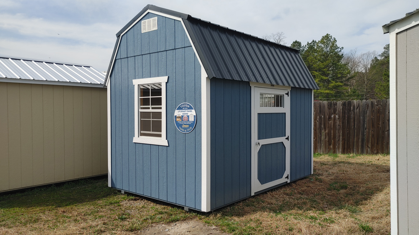8' x 12' Smoky Blue Side Lofted Barn Storage Shed