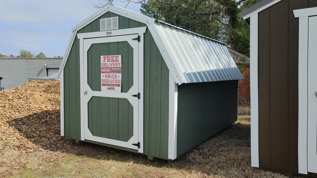 8' x 12' Rosemary Green Barn Storage Shed