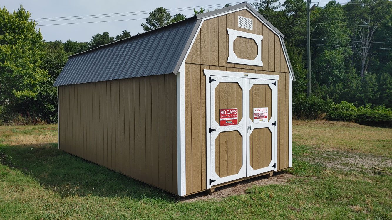 10' x 20' Thatch Brown Lofted Barn Storage Shed