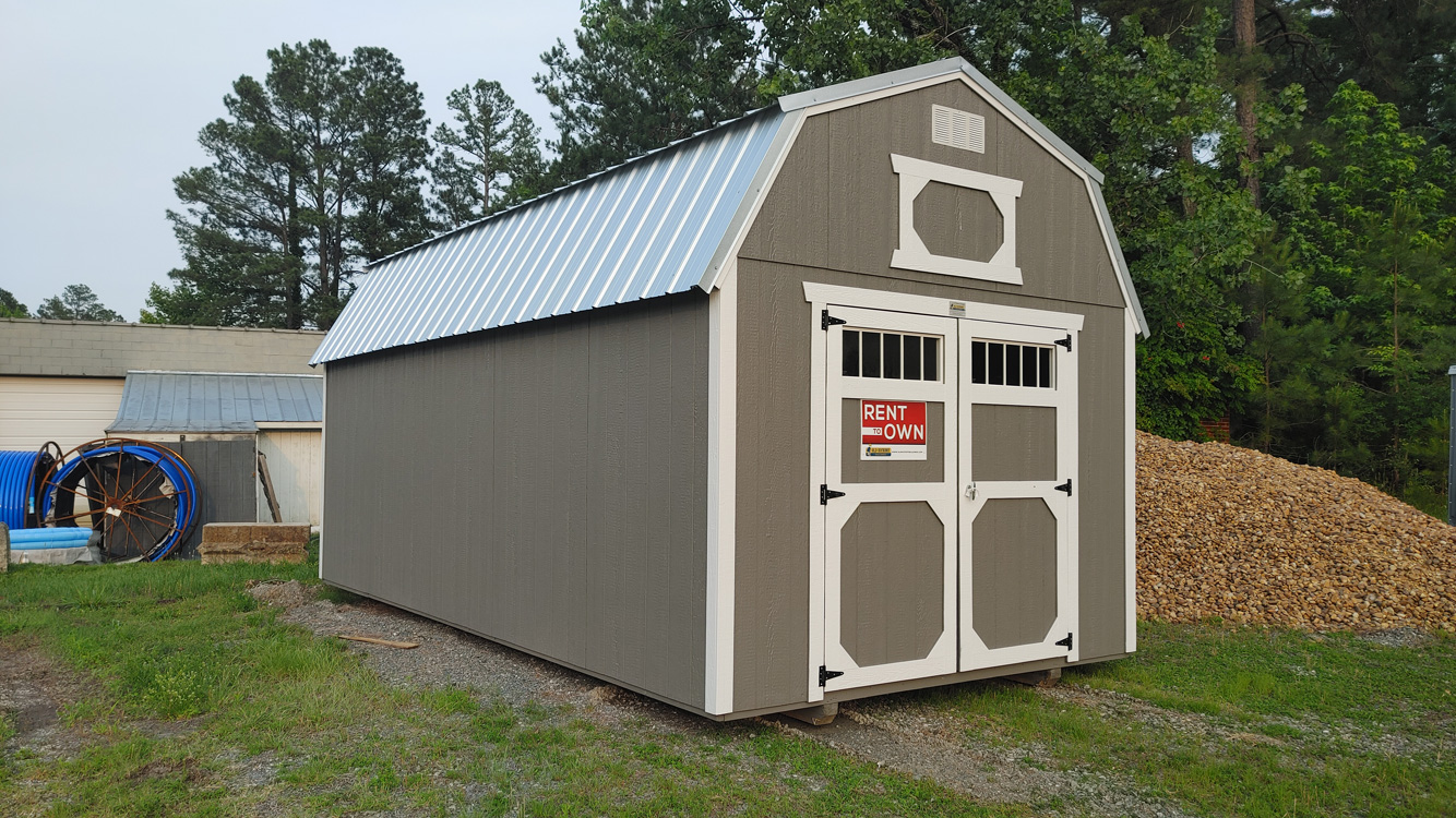10' x 20' Peppercorn Grey Lofted Barn Storage Shed