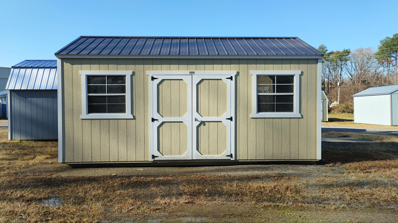 12' x 20' Crewel Tan A-Frame Side Utility Storage Shed