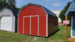 12' x 20' Brite Red Metal Lofted Garage Storage Shed