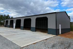 Fully Enclosed Two Tone 5 Bay Garage 40' x 101' x 14'